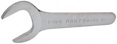 Proto - 1-11/16" Standard Service Open End Wrench - 7-5/8" OAL, Single End, Satin Finish, 30° Head Angle - USA Tool & Supply