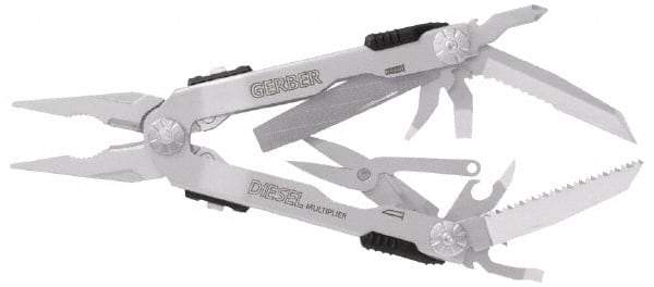 Gerber - 14 Piece, Multi-Tool Set - 6-3/8" OAL, 5" Closed Length - USA Tool & Supply