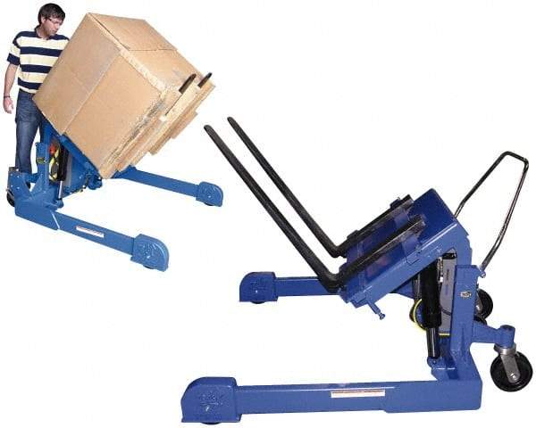 Vestil - 4,000 Lb Load Limit, Straddle Portable Tilting Table - 90° Tilting Angle, 2-5/8' Low Height - USA Tool & Supply