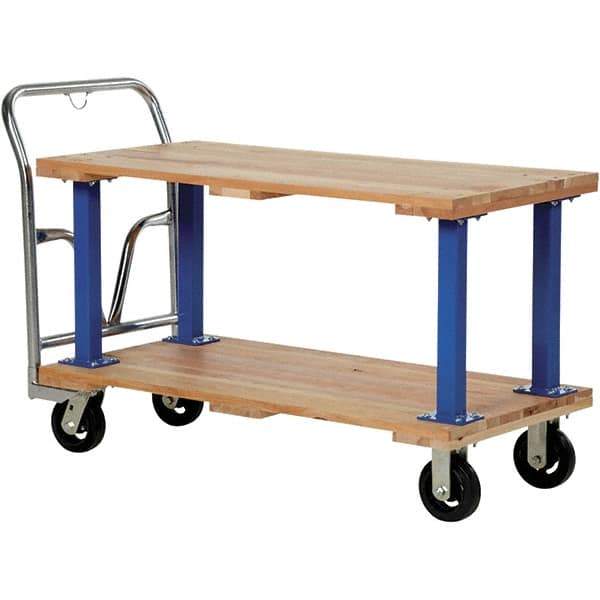 Vestil - 1,600 Lb Capacity Hardwood Platform Truck - Hardwood Deck, 24" OAW - USA Tool & Supply