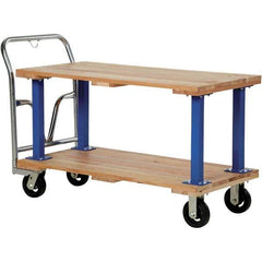 Vestil - 1,600 Lb Capacity Hardwood Platform Truck - Hardwood Deck, 24" OAW - USA Tool & Supply