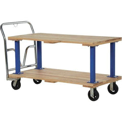 Vestil - 1,600 Lb Capacity Hardwood Platform Truck - Hardwood Deck, 27" OAW - USA Tool & Supply