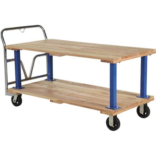 Vestil - 1,600 Lb Capacity Hardwood Platform Truck - Hardwood Deck, 30" OAW - USA Tool & Supply