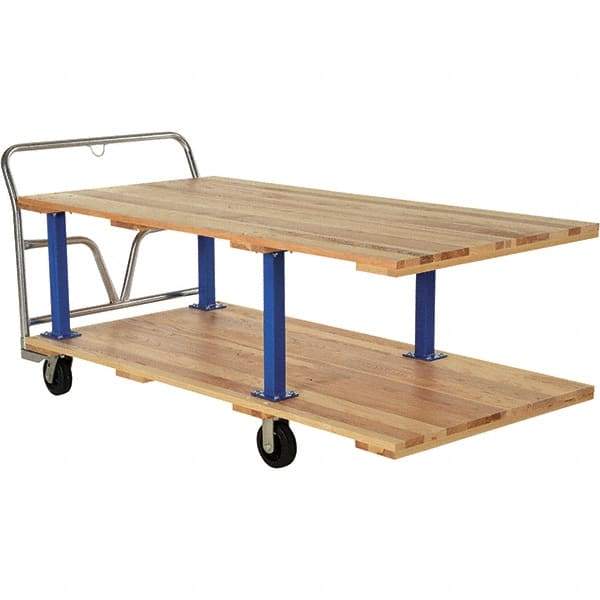 Vestil - 1,600 Lb Capacity Hardwood Platform Truck - Hardwood Deck, 36" OAW - USA Tool & Supply