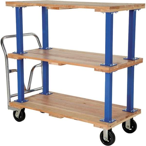 Vestil - 1,600 Lb Capacity Hardwood Platform Truck - Hardwood Deck, 24" OAW - USA Tool & Supply