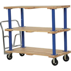 Vestil - 1,600 Lb Capacity Hardwood Platform Truck - Hardwood Deck, 27" OAW - USA Tool & Supply