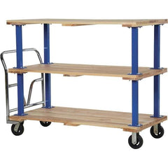 Vestil - 1,600 Lb Capacity Hardwood Platform Truck - Hardwood Deck, 30" OAW - USA Tool & Supply