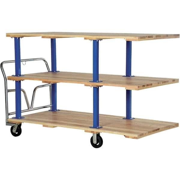Vestil - 1,600 Lb Capacity Hardwood Platform Truck - Hardwood Deck, 36" OAW - USA Tool & Supply
