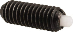 Gibraltar - 8-36, 7/16" Thread Length, 0.052" Plunger Projection, Steel Threaded Spring Plunger - 0.07" Max Plunger Diam, 0.437" Plunger Length, 0.5 Lb Init End Force, 1.5 Lb Final End Force - USA Tool & Supply