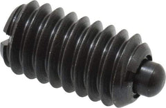 Gibraltar - 5/16-18, 9/16" Thread Length, 1/12" Plunger Projection, Steel Threaded Spring Plunger - 0.135" Max Plunger Diam, 0.562" Plunger Length, 1.25 Lb Init End Force, 4 Lb Final End Force - USA Tool & Supply