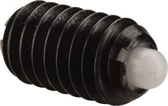 Gibraltar - 5/16-18, 9/16" Thread Length, 1/12" Plunger Projection, Steel Threaded Spring Plunger - 0.135" Max Plunger Diam, 0.562" Plunger Length, 1.25 Lb Init End Force, 4 Lb Final End Force - USA Tool & Supply