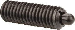 Gibraltar - 3/8-16, 5/8" Thread Length, 0.11" Plunger Projection, Steel Threaded Spring Plunger - 0.186" Max Plunger Diam, 0.625" Plunger Length, 4.5 Lb Init End Force, 18.5 Lb Final End Force - USA Tool & Supply