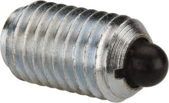 Gibraltar - 5/8-11, 1-1/16" Thread Length, 0.215" Plunger Projection, Steel Threaded Spring Plunger - 0.31" Max Plunger Diam, 1.062" Plunger Length, 7 Lb Init End Force, 50 Lb Final End Force - USA Tool & Supply