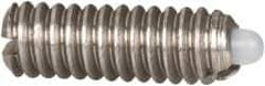 Gibraltar - 8-32, 7/16" Thread Length, 0.052" Plunger Projection, Stainless Steel Threaded Spring Plunger - 0.07" Max Plunger Diam, 0.437" Plunger Length, 0.5 Lb Init End Force, 1.5 Lb Final End Force - USA Tool & Supply