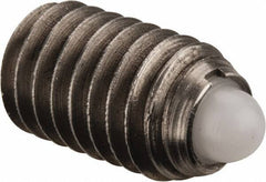 Gibraltar - 3/8-16, 5/8" Thread Length, 0.11" Plunger Projection, Stainless Steel Threaded Spring Plunger - 0.186" Max Plunger Diam, 0.625" Plunger Length, 1.5 Lb Init End Force, 5 Lb Final End Force - USA Tool & Supply