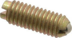 Gibraltar - 10-32, 0.093" Ball Diam, 33/64" Body Length, 0.025" Max Ball Reach, Threaded Ball Plunger - Steel Body, Steel Ball, 2 Lb Initial End Force, 5 Lb Final End Force - USA Tool & Supply