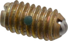 Gibraltar - 5/16-18, 0.156" Ball Diam, 37/64" Body Length, 0.04" Max Ball Reach, Threaded Ball Plunger - Steel Body, Steel Ball, 6 Lb Initial End Force, 17 Lb Final End Force, Locking Element - USA Tool & Supply