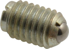 Gibraltar - 1/2-13, 0.281" Ball Diam, 3/4" Body Length, 0.072" Max Ball Reach, Threaded Ball Plunger - Steel Body, Steel Ball, 6 Lb Initial End Force, 30 Lb Final End Force - USA Tool & Supply