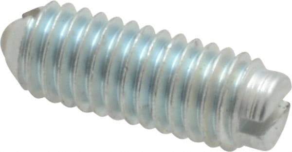 Gibraltar - 10-32, 0.093" Ball Diam, 33/64" Body Length, 0.025" Max Ball Reach, Threaded Ball Plunger - Steel Body, Steel Ball, 0.5 Lb Initial End Force, 1.5 Lb Final End Force - USA Tool & Supply