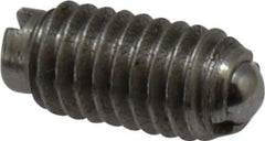 Gibraltar - 8-36, 0.093" Ball Diam, 11/32" Body Length, 0.025" Max Ball Reach, Threaded Ball Plunger - Steel Body, Steel Ball, 0.5 Lb Initial End Force, 1.25 Lb Final End Force - USA Tool & Supply
