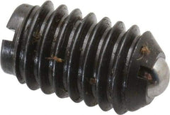 Gibraltar - 3/8-16, 0.187" Ball Diam, 5/8" Body Length, 0.048" Max Ball Reach, Threaded Ball Plunger - Steel Body, Steel Ball, 5 Lb Initial End Force, 10 Lb Final End Force - USA Tool & Supply