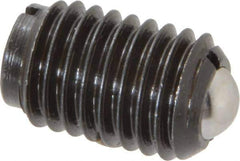 Gibraltar - 5/8-11, 0.375" Ball Diam, 63/64" Body Length, 0.096" Max Ball Reach, Threaded Ball Plunger - Steel Body, Steel Ball, 9 Lb Initial End Force, 18 Lb Final End Force - USA Tool & Supply