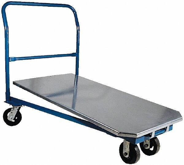 Vestil - 1,500 Lb Capacity Steel Platform Truck - Steel Deck, 24" OAW - USA Tool & Supply