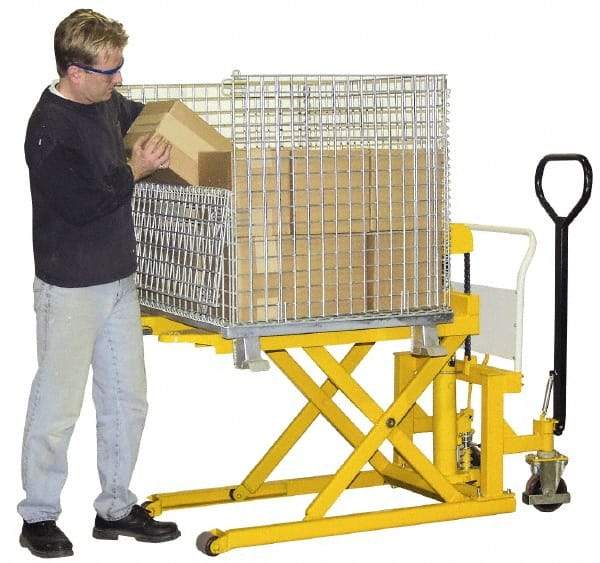 Vestil - 12V DC Lifting Table Portable High Rise Skid Lifter DC Power - USA Tool & Supply