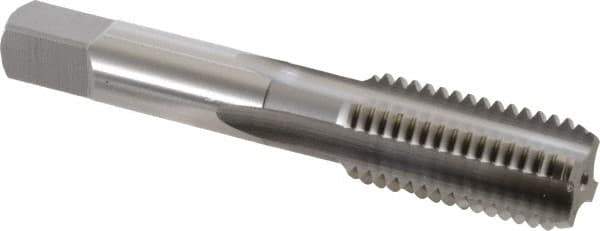 OSG - 3/4-10 UNC 4 Flute Bright Finish High Speed Steel Straight Flute Standard Hand Tap - Bottoming, Right Hand Thread, 4-1/4" OAL, 2" Thread Length, H1 Limit, Oversize - Exact Industrial Supply