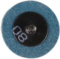 Tru-Maxx - 1-1/2" Disc Diam, 40 Grit, Zirconia Alumina Quick Change Disc - Type R Attaching System, Coated, Blue, Coarse Grade, 20,000 RPM - USA Tool & Supply
