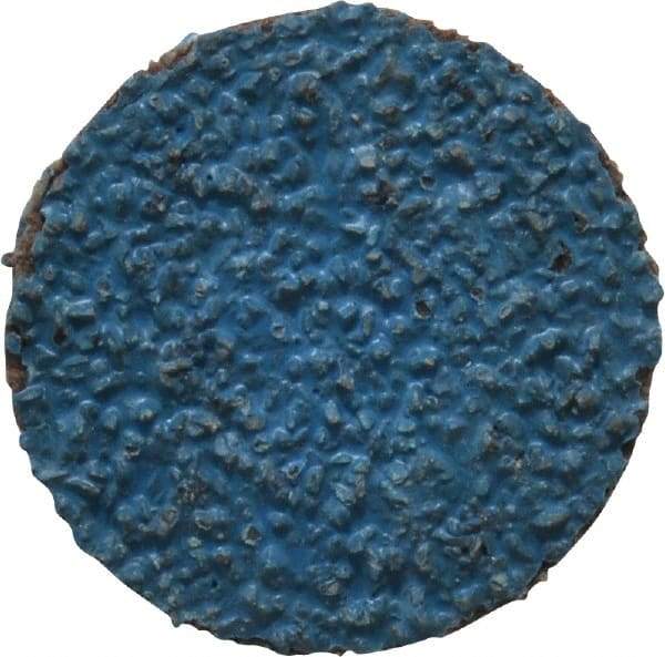 Tru-Maxx - 1" Disc Diam, 36 Grit, Zirconia Alumina Quick Change Disc - Type R Attaching System, Coated, Blue, Very Coarse Grade, 20,000 RPM - USA Tool & Supply