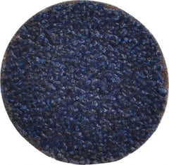Tru-Maxx - 1-1/2" Disc Diam, 36 Grit, Zirconia Alumina Quick Change Disc - Type R Attaching System, Coated, Blue, Very Coarse Grade, 20,000 RPM - USA Tool & Supply