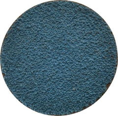 Tru-Maxx - 1-1/2" Disc Diam, 60 Grit, Zirconia Alumina Quick Change Disc - Type R Attaching System, Coated, Blue, Medium Grade, 20,000 RPM - USA Tool & Supply