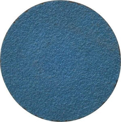 Tru-Maxx - 1-1/2" Disc Diam, 80 Grit, Zirconia Alumina Quick Change Disc - Type R Attaching System, Coated, Blue, Medium Grade, 20,000 RPM - USA Tool & Supply
