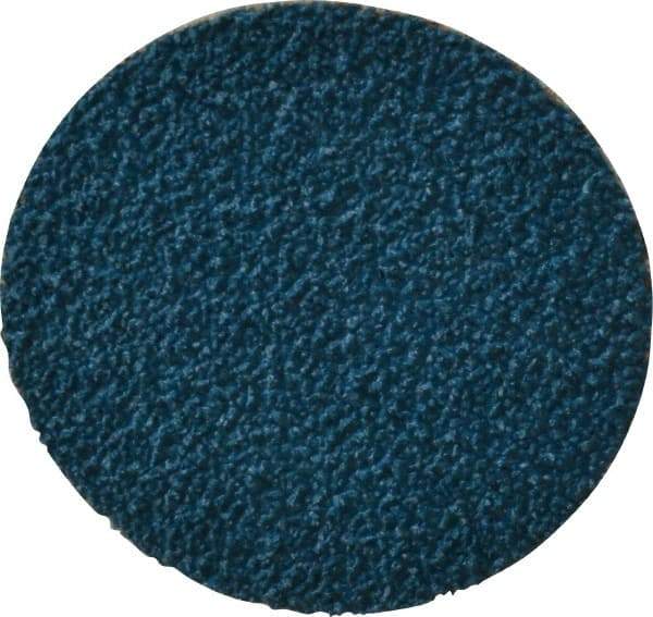 Tru-Maxx - 2" Disc Diam, 40 Grit, Zirconia Alumina Quick Change Disc - Type R Attaching System, Coated, Blue, Coarse Grade, 20,000 RPM - USA Tool & Supply