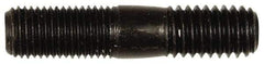 Dorman - 7/16-20 Long Thread, 7/16-14 Short Thread, 2" OAL Unequal Double Threaded Stud - Steel, Black Oxide Finish, 7/8" Long Thread Length, 3/4" Short Thread Length - USA Tool & Supply