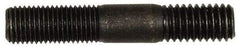 Dorman - 7/16-20 Long Thread, 7/16-14 Short Thread, 2-1/2" OAL Unequal Double Threaded Stud - Steel, Black Oxide Finish, 1" Long Thread Length, 13/16" Short Thread Length - USA Tool & Supply