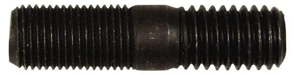 Dorman - 1/2-20 Long Thread, 1/2-13 Short Thread, 2" OAL Unequal Double Threaded Stud - Steel, Black Oxide Finish, 15/16" Long Thread Length, 5/8" Short Thread Length - USA Tool & Supply