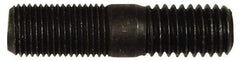 Dorman - 1/2-20 Long Thread, 1/2-13 Short Thread, 2" OAL Unequal Double Threaded Stud - Steel, Black Oxide Finish, 15/16" Long Thread Length, 5/8" Short Thread Length - USA Tool & Supply