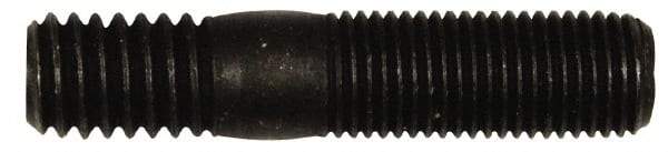 Dorman - 3/8-24 Long Thread, 3/8-16 Short Thread, 1-3/4" OAL Unequal Double Threaded Stud - Steel, Black Oxide Finish, 3/4" Long Thread Length, 1/2" Short Thread Length - USA Tool & Supply