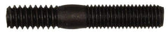 Dorman - 1/4-28 Long Thread, 1/4-20 Short Thread, 1-1/2" OAL Unequal Double Threaded Stud - Steel, Black Oxide Finish, 3/4" Long Thread Length, 1/2" Short Thread Length - USA Tool & Supply