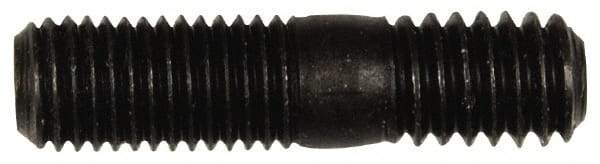 Dorman - 5/16-24 Long Thread, 5/16-18 Short Thread, 1-1/4" OAL Unequal Double Threaded Stud - Steel, Black Oxide Finish, 5/8" Long Thread Length, 7/16" Short Thread Length - USA Tool & Supply