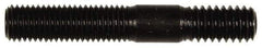 Dorman - 5/16-24 Long Thread, 5/16-18 Short Thread, 2" OAL Unequal Double Threaded Stud - Steel, Black Oxide Finish, 1" Long Thread Length, 9/16" Short Thread Length - USA Tool & Supply