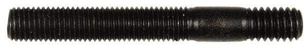 Dorman - 5/16-24 Long Thread, 5/16-18 Short Thread, 2-1/2" OAL Unequal Double Threaded Stud - Steel, Black Oxide Finish, 1-1/2" Long Thread Length, 1/2" Short Thread Length - USA Tool & Supply