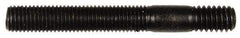 Dorman - 5/16-24 Long Thread, 5/16-18 Short Thread, 2-1/2" OAL Unequal Double Threaded Stud - Steel, Black Oxide Finish, 1-1/2" Long Thread Length, 1/2" Short Thread Length - USA Tool & Supply