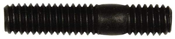 Dorman - 5/16-18 1-1/2" OAL Unequal Double Threaded Stud - Steel, Black Oxide Finish, 7/8" Long Thread Length, 7/16" Short Thread Length - USA Tool & Supply