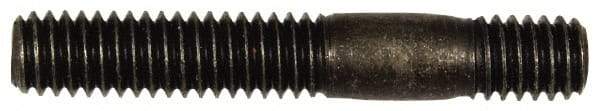 Dorman - 5/16-18 2" OAL Unequal Double Threaded Stud - Steel, Black Oxide Finish, 1" Long Thread Length, 7/16" Short Thread Length - USA Tool & Supply
