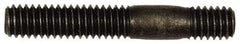 Dorman - 5/16-18 2" OAL Unequal Double Threaded Stud - Steel, Black Oxide Finish, 1" Long Thread Length, 7/16" Short Thread Length - USA Tool & Supply