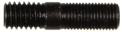 Dorman - 3/8-24 Long Thread, 3/8-16 Short Thread, 1-1/2" OAL Unequal Double Threaded Stud - Steel, 3/4" Long Thread Length, 1/2" Short Thread Length - USA Tool & Supply