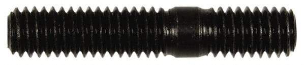 Dorman - 3/8-16 2" OAL Unequal Double Threaded Stud - Steel, Black Oxide Finish, 1-1/8" Long Thread Length, 5/8" Short Thread Length - USA Tool & Supply
